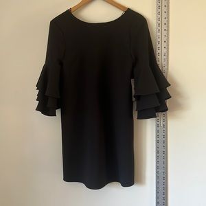 🎀Zara ruffle sleeve black dress